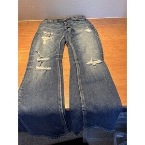 BKE Jeans Mens 30X30 Alec Straight Leg Thick Stitch Whiskered Denim Pants